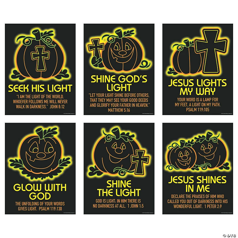 Outlet โ Christian Neon Pumpkin Poster Set - 6 Pc. ๐ 4 Outlet โ Christian Neon Pumpkin Poster Set - 6 Pc. ๐ - Image 2