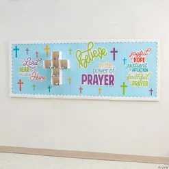 Flash Sale 👍 3D Power of Prayer Cross Bulletin Board Set - 40 Pc. ⌛