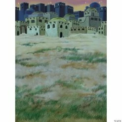 Flash Sale 🔔 Design-A-Room 🎅 Christmas Nativity Bethlehem Town Backdrop 😀 -ceiling decoration shop 70 5746