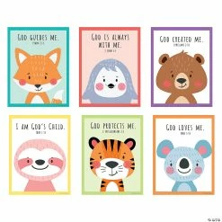 Promo ⭐ Animal Bible Verse Posters - 6 Pc. 🥰