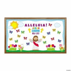 Budget ⭐ Jesus Gives New Life Bulletin Board Set ⌛