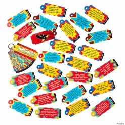 Outlet 🎁 Kids’ Superhero Scripture Cards on a Ring - 12 Pc. ⌛