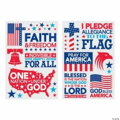 Best Pirce ✔️ Religious Patriotic Window Clings - 2 Pc. 😀 -ceiling decoration shop religious patriotic window clings 2 pc 13968970 a01 1