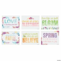 Deals 🔥 Spring Watercolor Poster Set - 6 Pc. 🔥