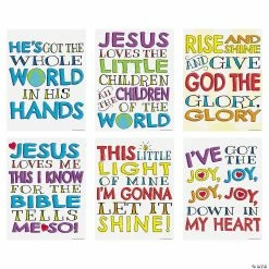 Cheapest π Sunday School Song Posters - 6 Pc. π